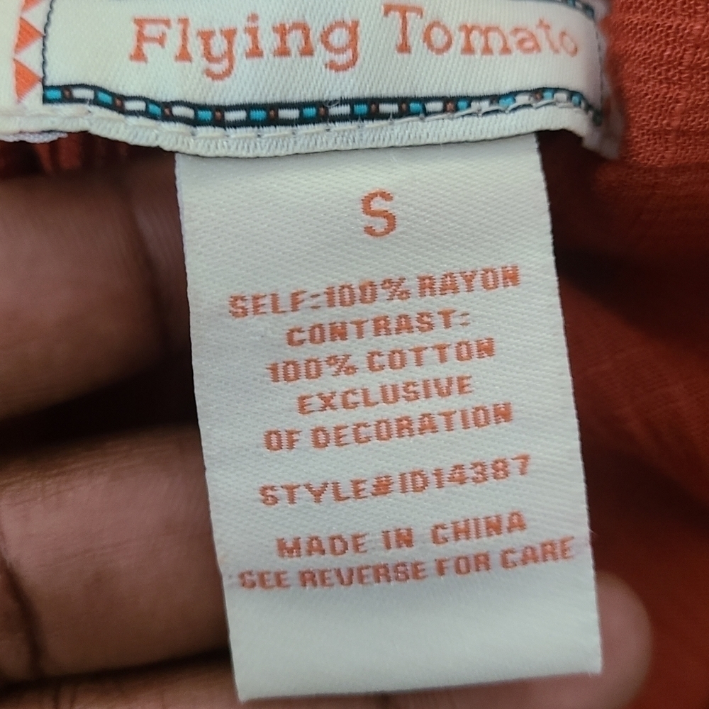 Flying Tomato Lace Trim Mini Tribal Boho Bohemian Dress — image 7 of 8
